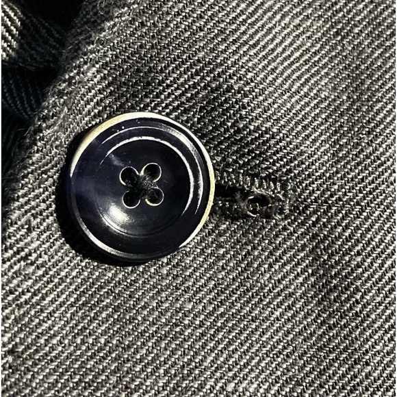 Men's Patrick James Charcoal Grey Linen 2 Button Sport Coat Blazer Jacket 44R - Picture 10 of 17